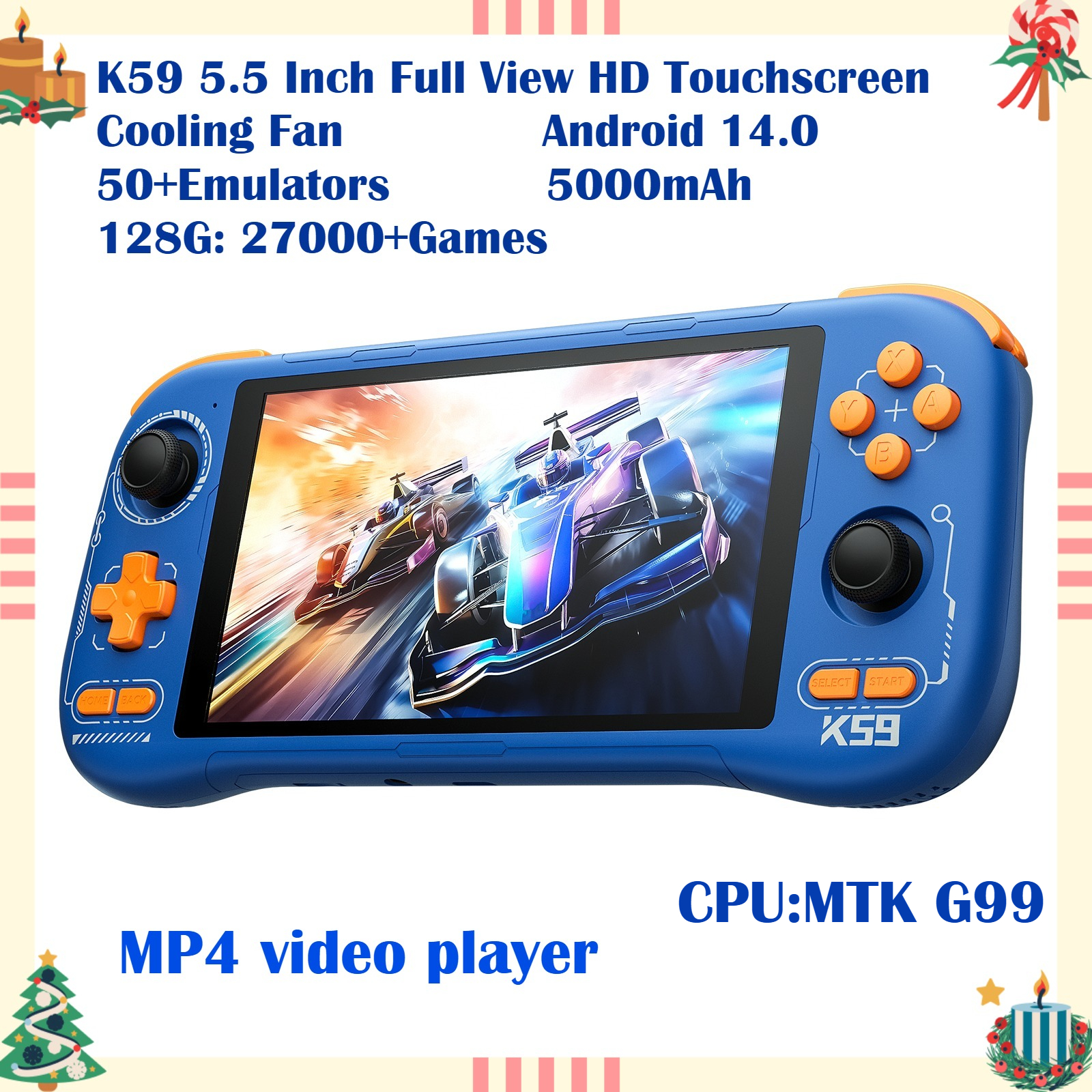 Retro Gaming Upscaler - K59 Pro Android 14 Handheld Game