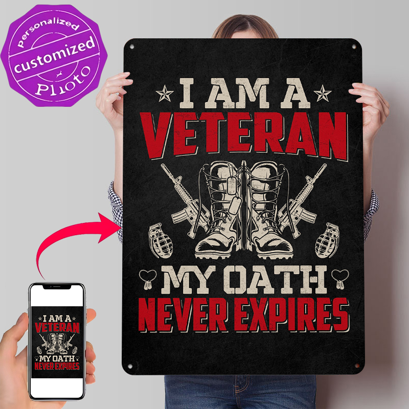 Retro Gaming Quotes - Veteran Military Quote Metal Poster Wall