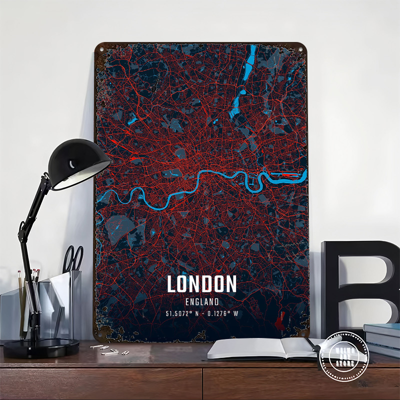 London City Map Metal Poster C - đánh giá và giá Retro Gaming London