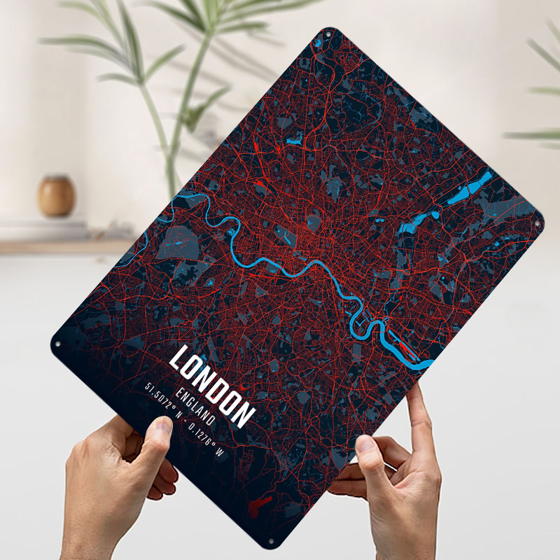 London City Map Metal Poster C - đánh giá và giá Retro Gaming London