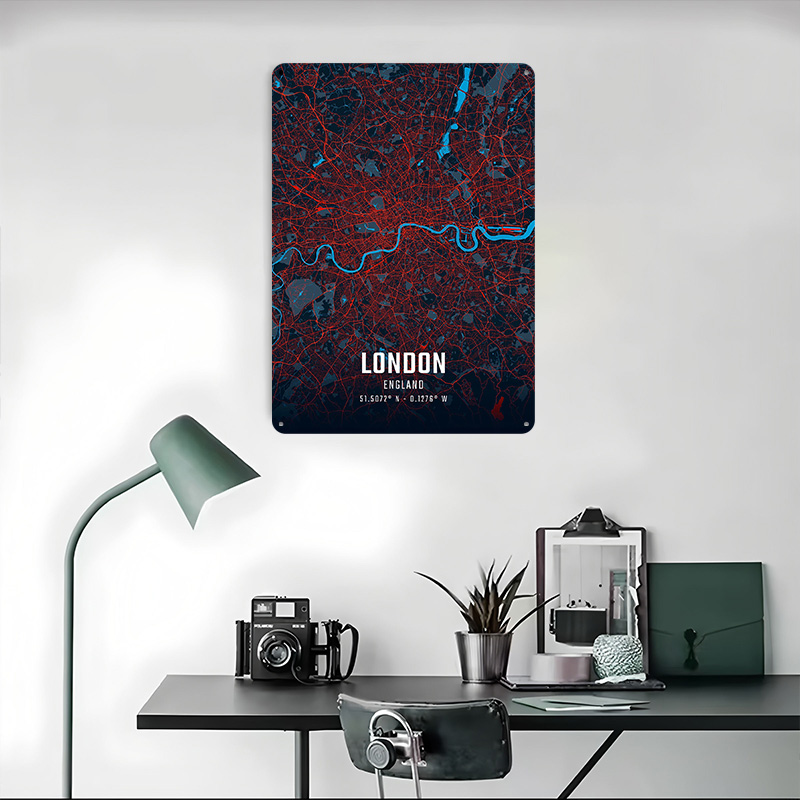 London City Map Metal Poster C - đánh giá và giá Retro Gaming London
