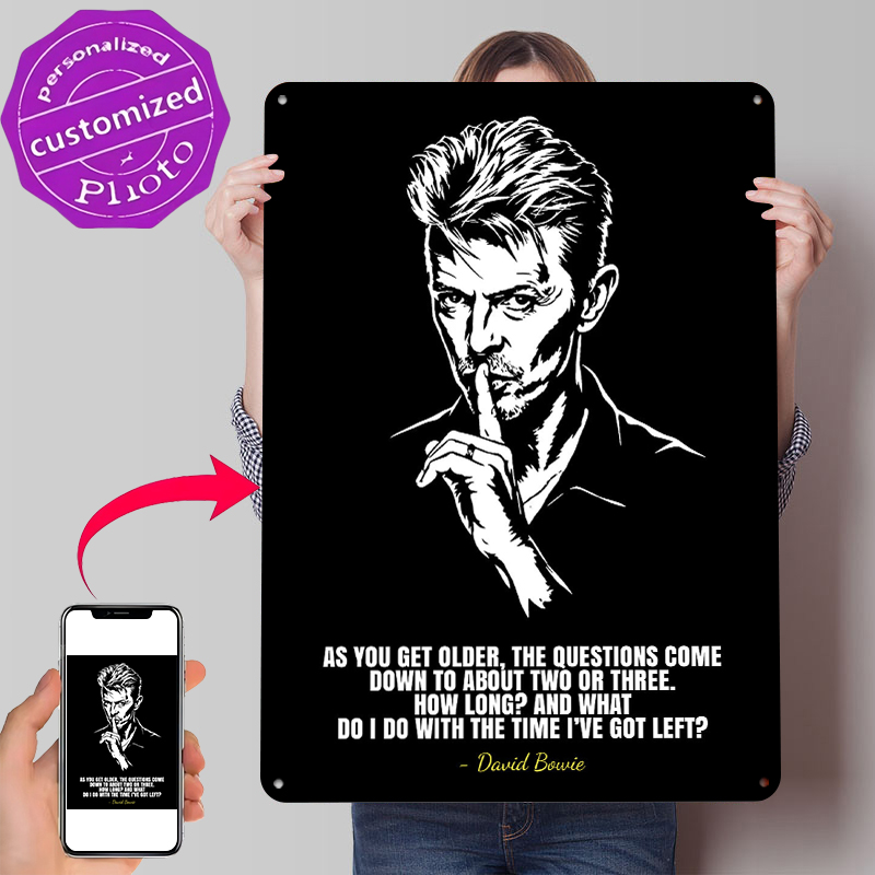 David Bowie Quote Art Tin Post - đánh giá và giá Retro Gaming Quotes
