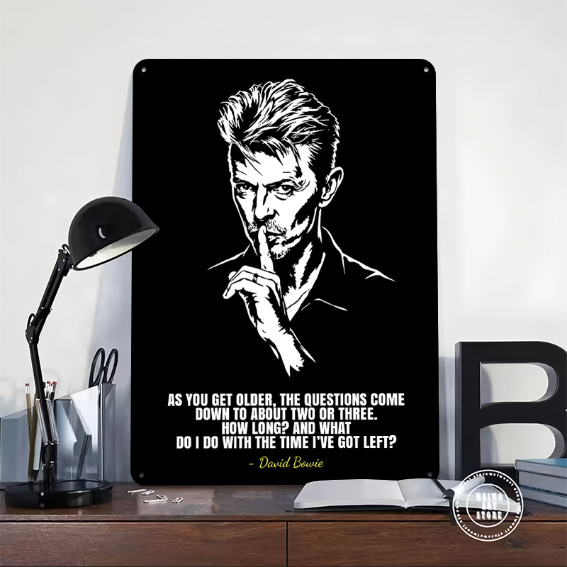 David Bowie Quote Art Tin Post - đánh giá và giá Retro Gaming Quotes