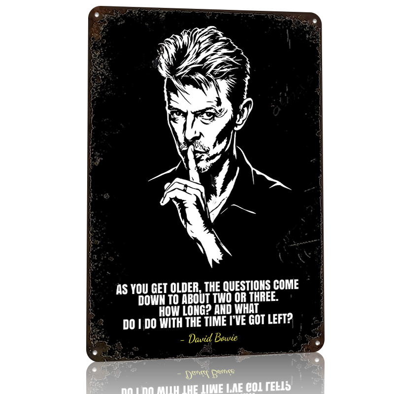 David Bowie Quote Art Tin Post - đánh giá và giá Retro Gaming Quotes