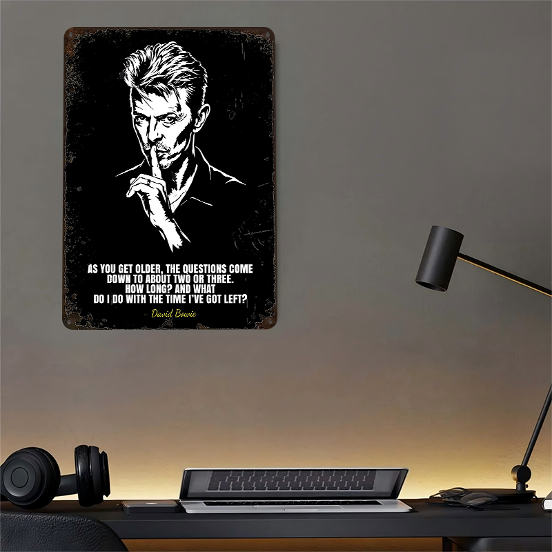 David Bowie Quote Art Tin Post - đánh giá và giá Retro Gaming Quotes