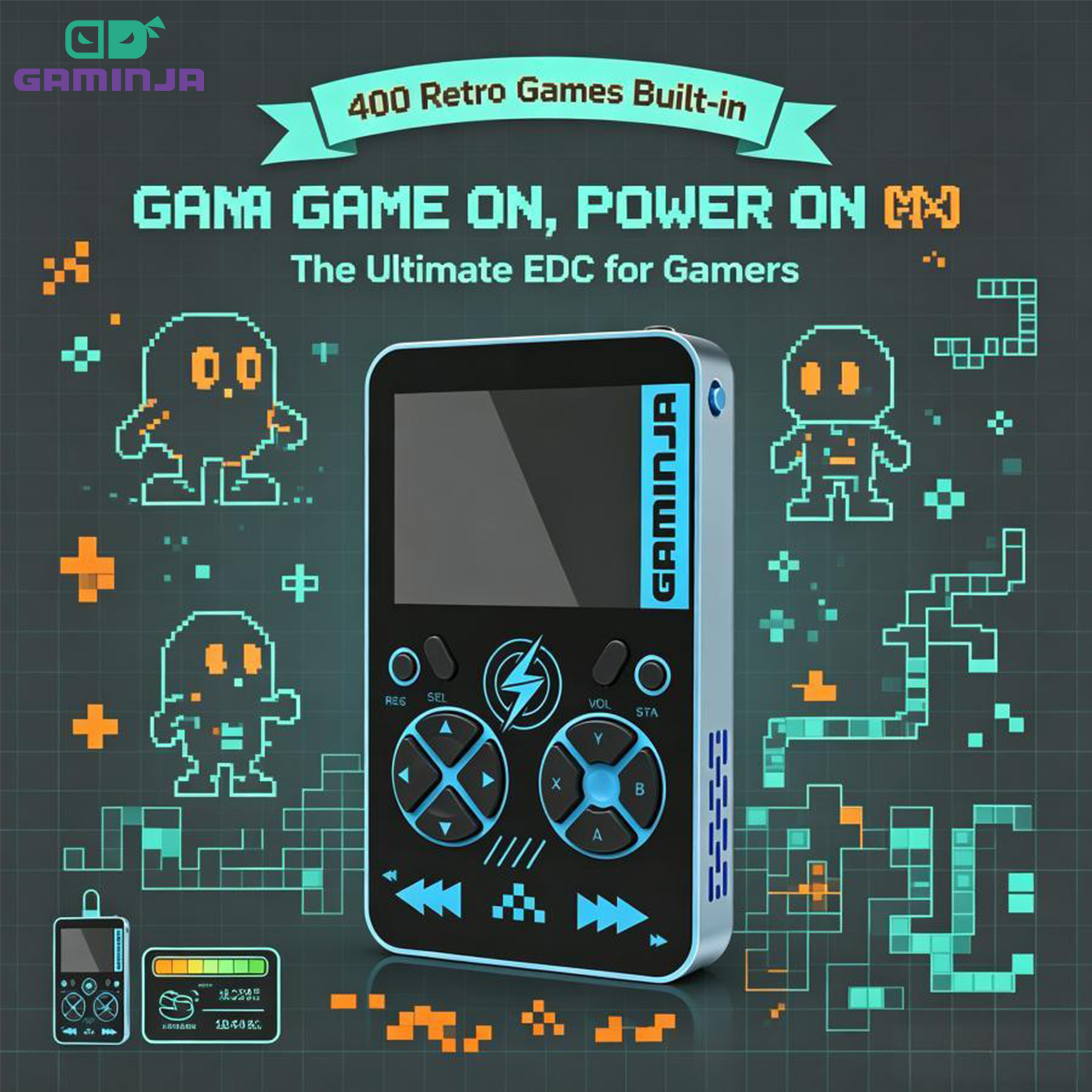 GAMINJA PB05 Retro Gaming Cons - đánh giá và giá Retro Gaming Power Bank