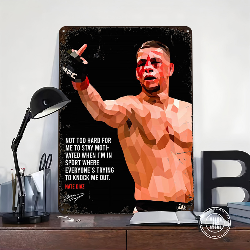 Nate Diaz Quotes Metal Sign Bo - đánh giá và giá Retro Gaming Quotes