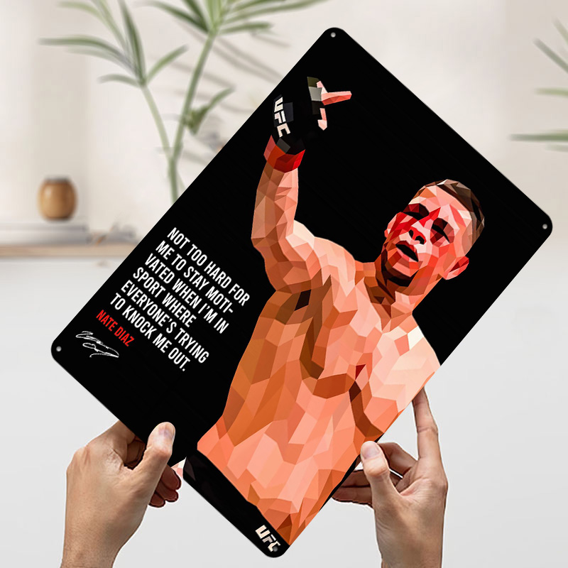 Nate Diaz Quotes Metal Sign Bo - đánh giá và giá Retro Gaming Quotes