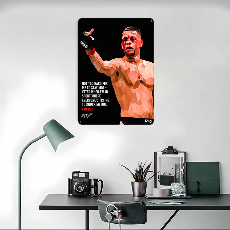 Nate Diaz Quotes Metal Sign Bo - đánh giá và giá Retro Gaming Quotes