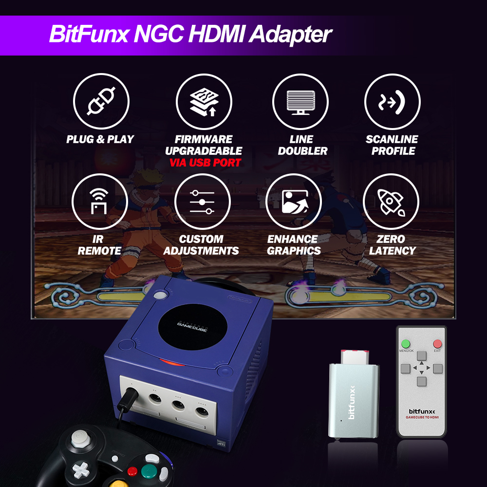 Bitfunx GC Video HDMI™ Adapter - đánh giá và giá Retro Gaming Upscaler