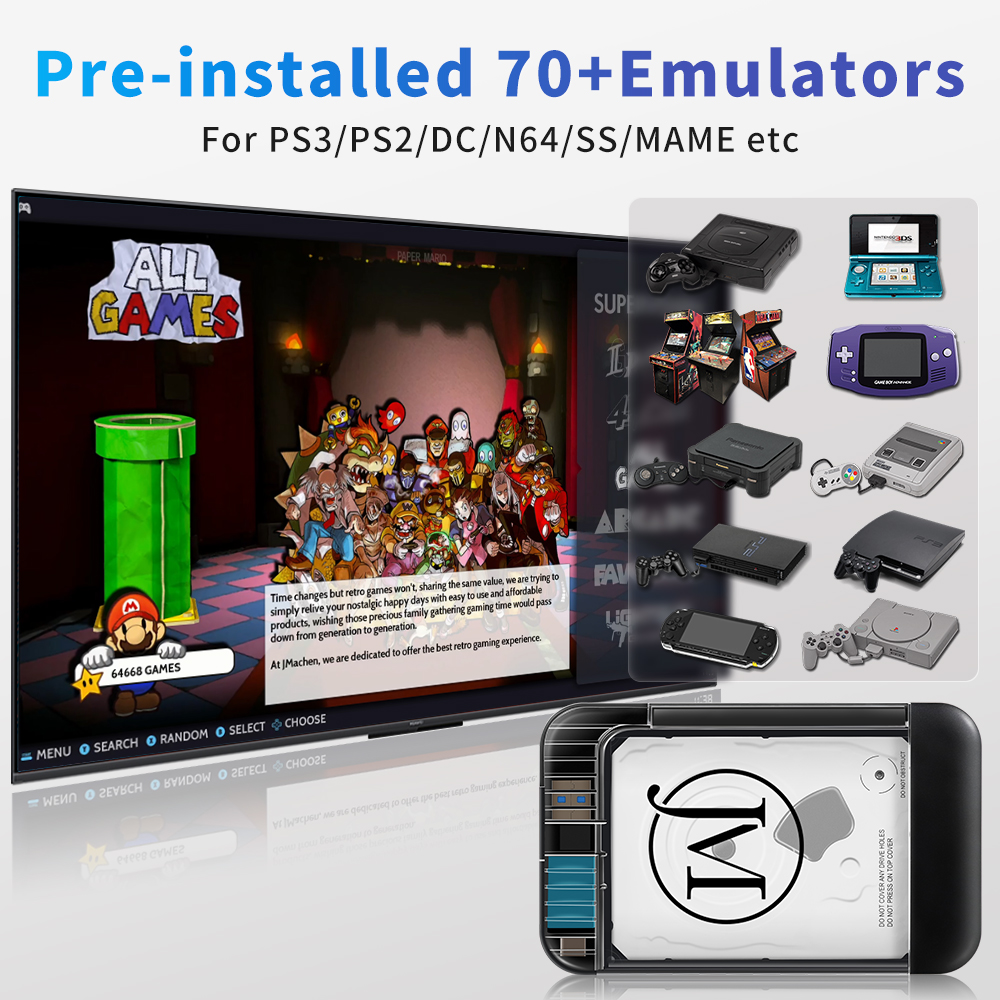 RETROBAT Portable 500G Gaming  - đánh giá và giá Retro Gaming N64