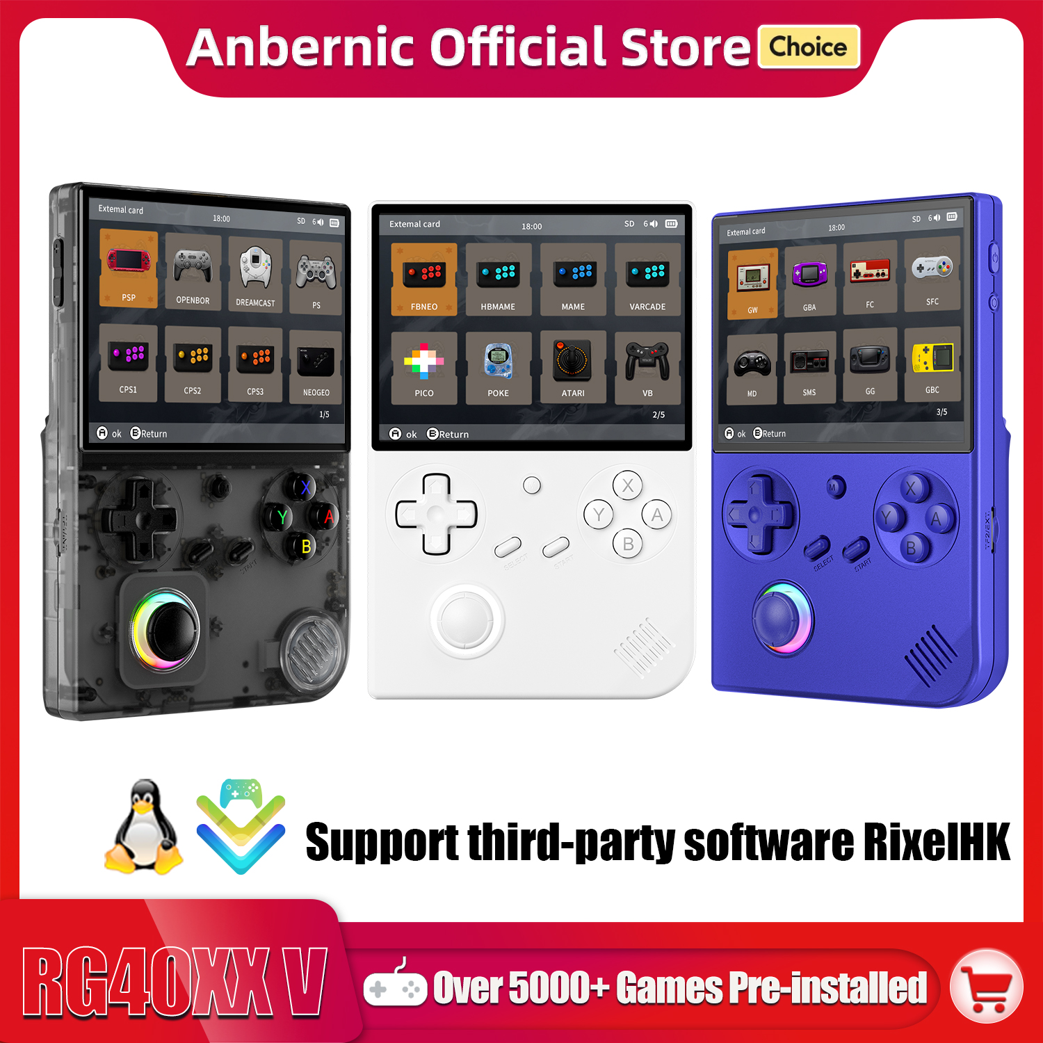 Anbernic RG 40XXV 64 Bit Linux - đánh giá và giá Retro Gaming Upscaler