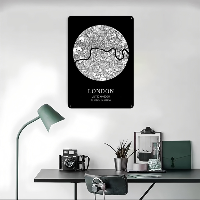 London City Map Tin Plaque Pos - đánh giá và giá Retro Gaming London