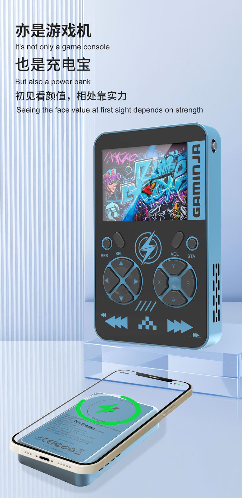 2 in 1 Retro Handheld Game Con - đánh giá và giá Retro Gaming Power Bank