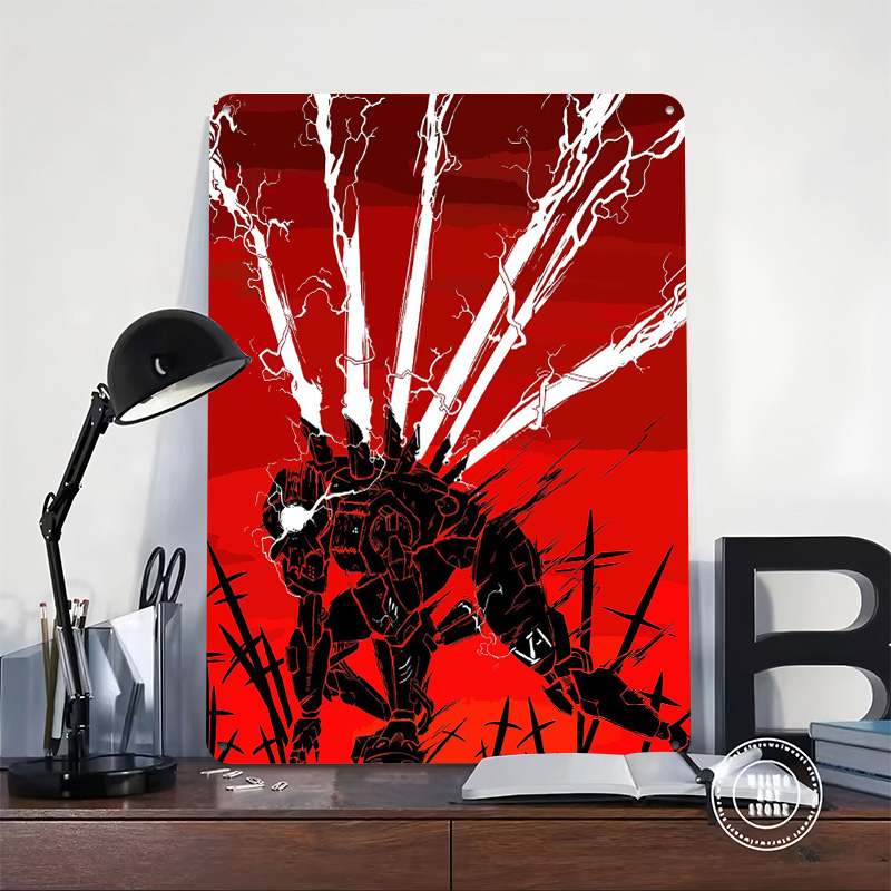 Mech With Lightning on Red Bac - đánh giá và giá Background Retro Gaming