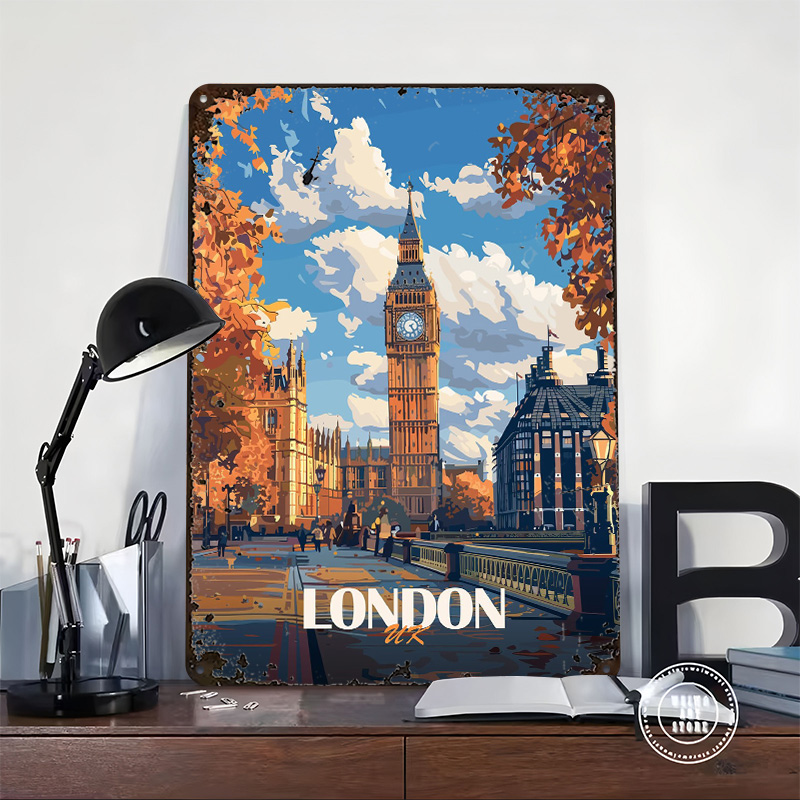 London Big Ben Printed Poster  - đánh giá và giá Retro Gaming London