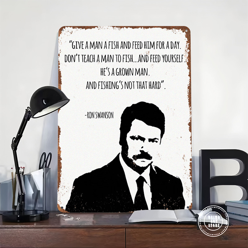 Ron Swanson Quote Printed Post - đánh giá và giá Retro Gaming Quotes