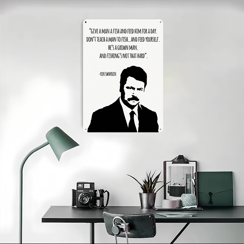 Ron Swanson Quote Printed Post - đánh giá và giá Retro Gaming Quotes