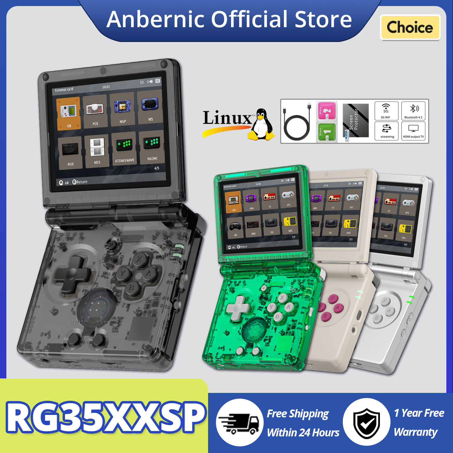 ANBERNIC RG35XXSP Flip Handhel - đánh giá và giá Retro Gaming Hdmi